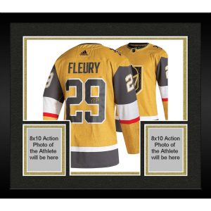 Framed Marc-Andre Fleury Vegas Golden Knights Autographed Gold Alternate Adidas Authentic Jersey