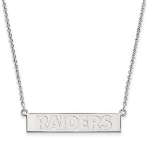 Las Vegas Raiders Sterling Silver Bar Necklace