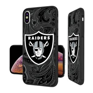 Las Vegas Raiders iPhone Paisley Design Bump Case for iPhone 7/8/7 Plus/8 Plus/X/Xs/SR/Xs Max/11/11 Pro/11 Pro Max