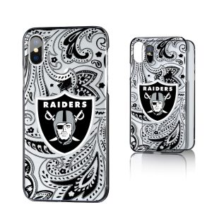 Las Vegas Raiders iPhone Clear Paisley Design Case for iPhone 6 Plus/7 Plus/8 Plus/7/8/X/Xs/XR/Xs Max/11/11Pro/11 Pro Max