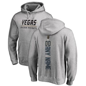 Vegas Golden Knights Heather Gray Personalized Playmaker Pullover Hoodie