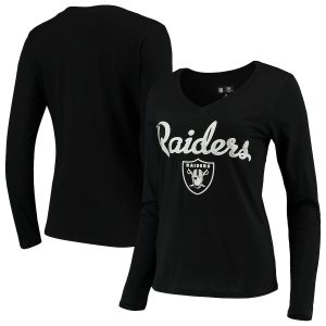 Las Vegas Raiders Women’s Post Season Long Sleeve V-Neck T-Shirt