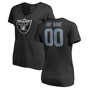 Las Vegas Raiders Women’s Any Name & Number Logo Personalized T-Shirt