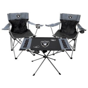 Las Vegas Raiders Rawlings Tailgate Table & Chairs Set