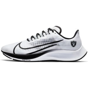 Unisex Las Vegas Raiders Nike White Zoom Pegasus 37 Running Shoe