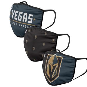 Vegas Golden Knights FOCO Adult Face Covering 3-Pack