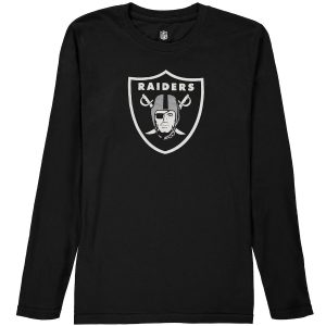Youth Las Vegas Raiders Black Team Logo Long Sleeve T-Shirt
