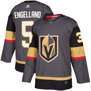 Deryk Engelland Vegas Golden Knights adidas Authentic Player Jersey – Gray