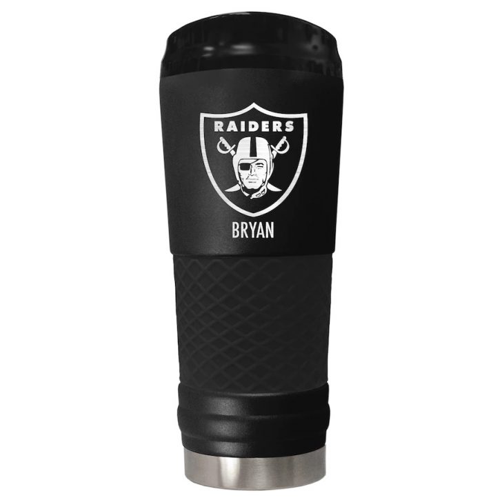 Las Vegas Raiders Black 24oz. Personalized Stealth Draft Tumbler ...