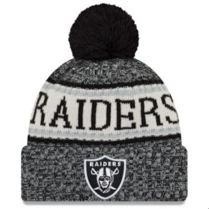 Las Vegas Raiders New Era 2018 NFL Sideline Cold Weather Official Sport Knit Hat – Black – OSFA