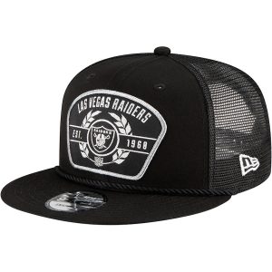 Men’s Las Vegas Raiders New Era Black 2020 NFL Excalibur 9FIFTY Snapback Adjustable Trucker Hat