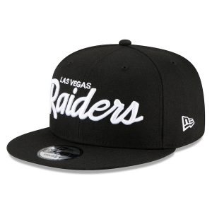 Men's Las Vegas Raiders New Era Black Griswold 9FIFTY Snapback Hat